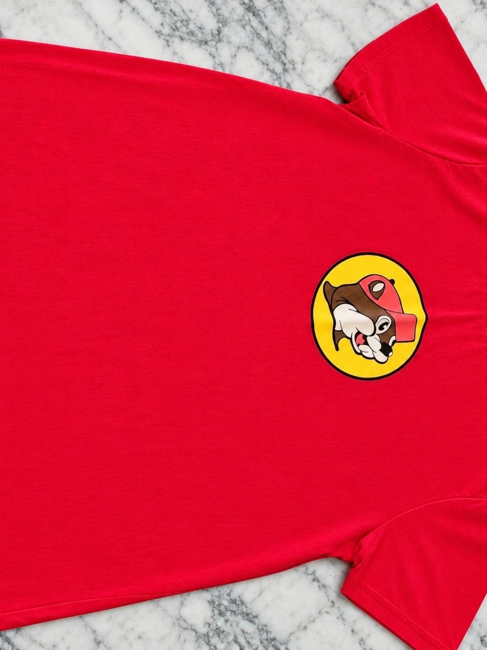 Buc-ee's Classic Red Logo T-Shirt Red Short Sleeve Tee